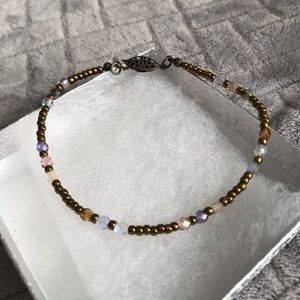 Multi Crystal Beaded Anklet